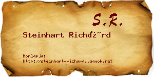Steinhart Richárd névjegykártya
